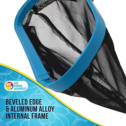 U.S. Pool Supply Pool Skimmer Net - Heavy Duty 19" Pool Net Skimmer Rake