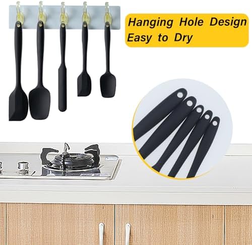 Silicone Spatula Set,5 Piece Food Grade Rubber Spatulas,Multicolor2