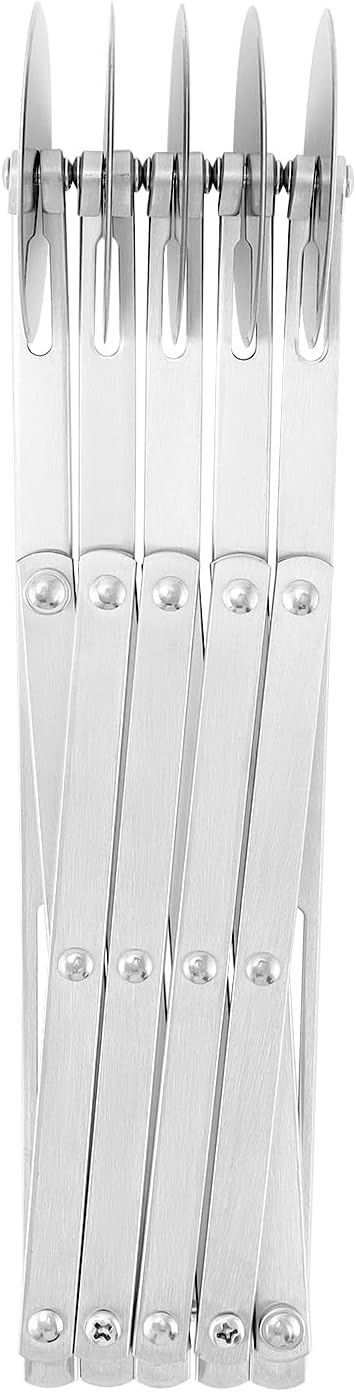 QWORK 5-Wheel Adjustable Pastry Cutter, Stainless Steel Pizza Divider, Expandable Multi-Round Baking Roller/Divider for Cookie, Dough, Cake, Pastry