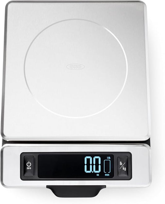 OXO Good Grips Stainless Steel Food Scale with Pull-Out Display, 11-Pound NEWER VERSION AVAILABLE