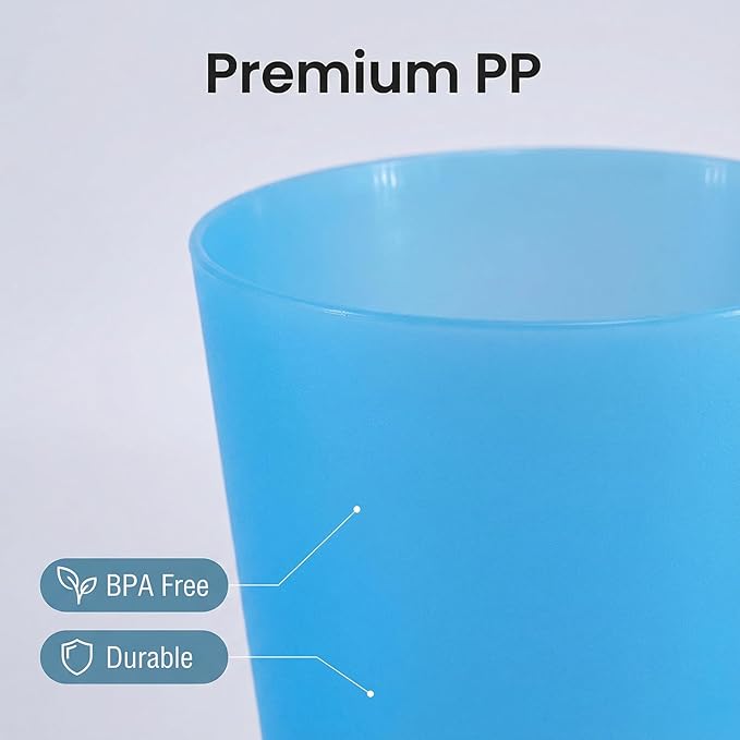 32-ounce Unbreakable Plastic Tumblers - Lightweight Large Drinking Cups set of 12, Reusable BPA-free Dishwasher Safe | Stackable