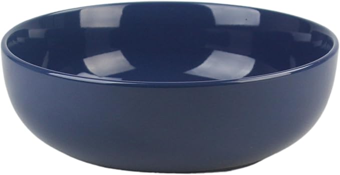 10 Strawberry Street Coupe Stoneware 9.5"/70oz Serving Bowl, Cobalt Blue