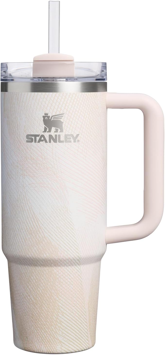 STANLEY Quencher H2.0 Tumbler with Handle and Straw 30 oz | Flowstate 3-Position Lid | Cup Holder Compatible for Travel | Insulated Stainless Steel Cup | BPA-Free | Sahara Plume