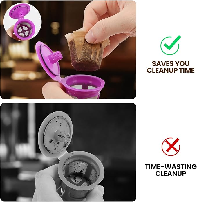 Pro Mael Disposable K Cup Coffee Filters Paper for Keurig Brewers Single Serve 1.0 and 2.0, Use with Reusable K Cup Pods, White (360 Count, Pack of 2)