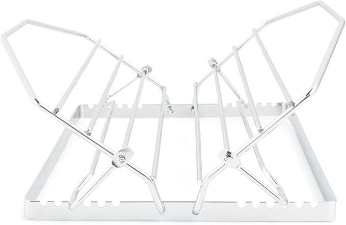 Fox Run Adjustable Roasting Rack, 11.25 x 10 x 5 inches, Metallic