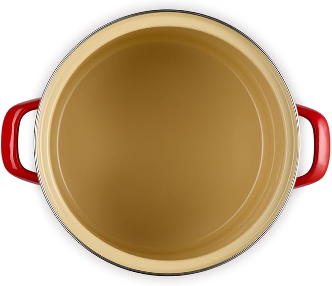 Le Creuset Enamel on Steel Traditional Stockpot, 8 qt., Cerise with Stainless Steel Knob