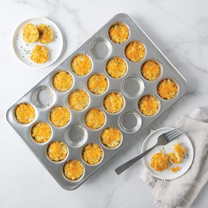 Nordic Ware Natural Aluminum Commercial Petite Muffin Pan, 24 Cup