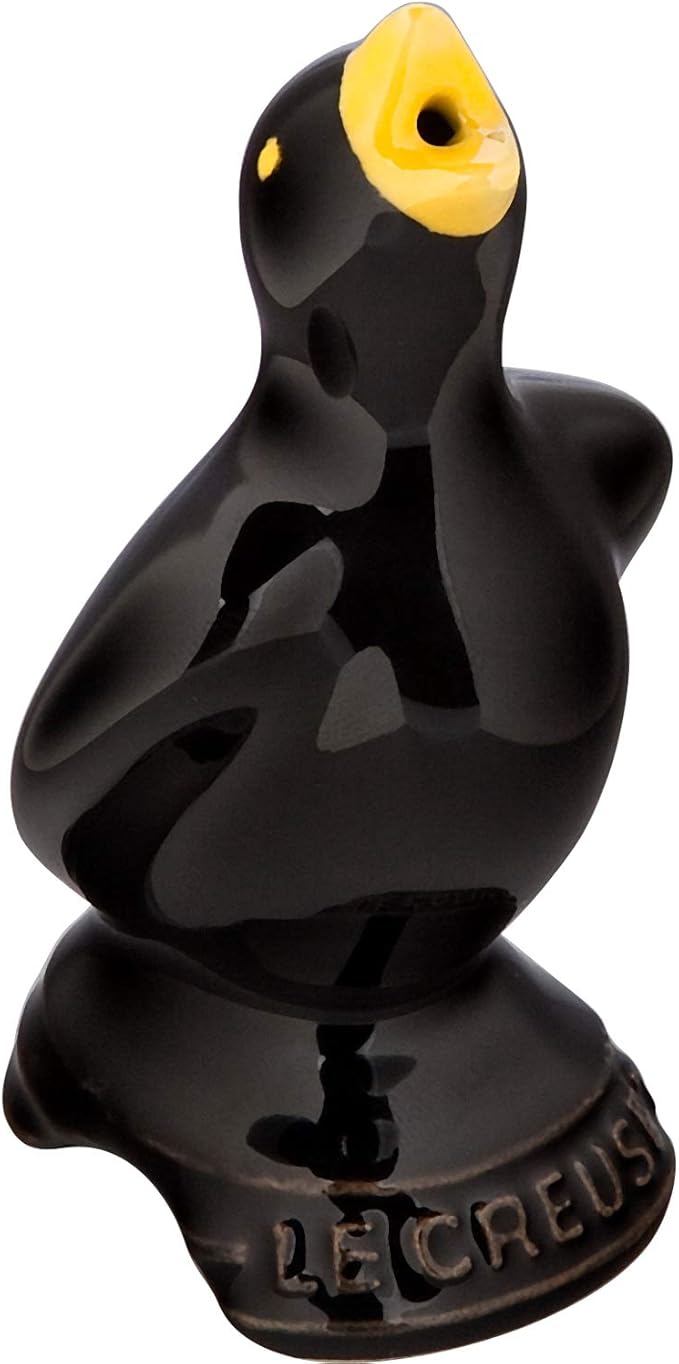 Le Creuset Stoneware Pie Bird, 3.25", Black with Yellow Beak