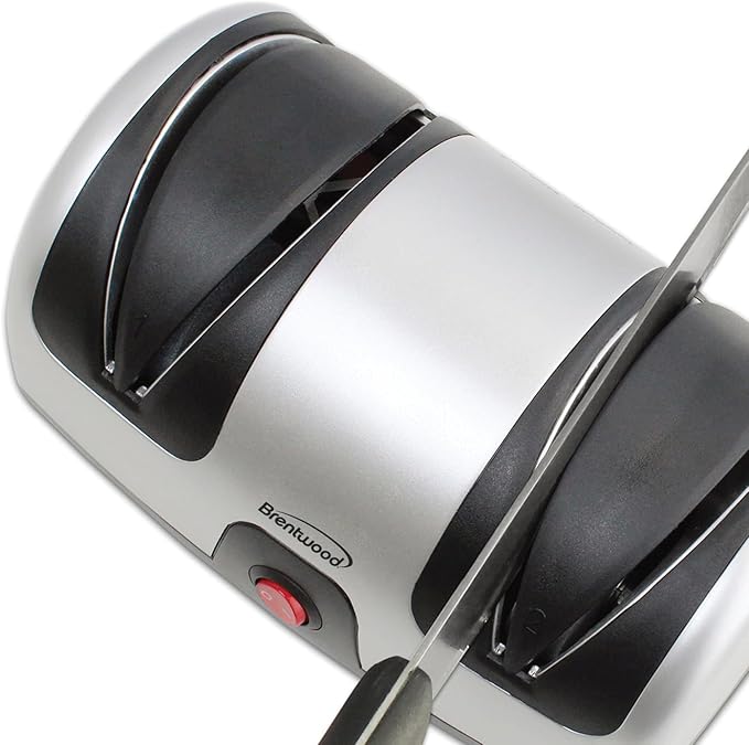 Brentwood TS-1001 2-Stage Electric Knife Sharpener, 9.80in. x 7.20in. x 4.80in.