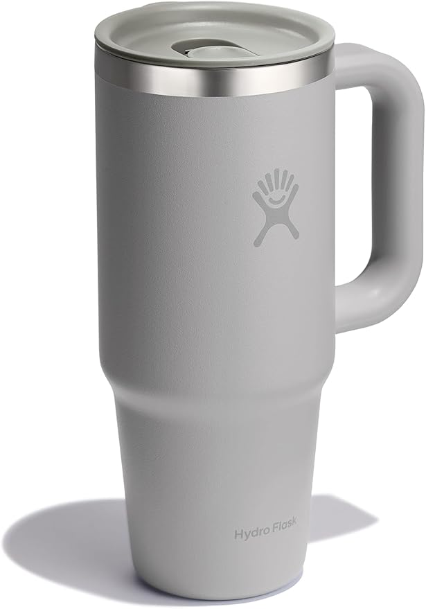 Hydro Flask Coffee Travel Tumbler Mug – Insulated Stainless Steel, Leak Resistant Hot & Iced Coffee Cup 24 Oz Birch Gray