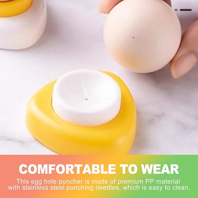 ZukoCert Stainless Steel Egg Piercer for Raw Eggs - Egg Hole Puncher with Safety Lock to Prevent Shell Cracking During Boiling, Makes Peeling Easy