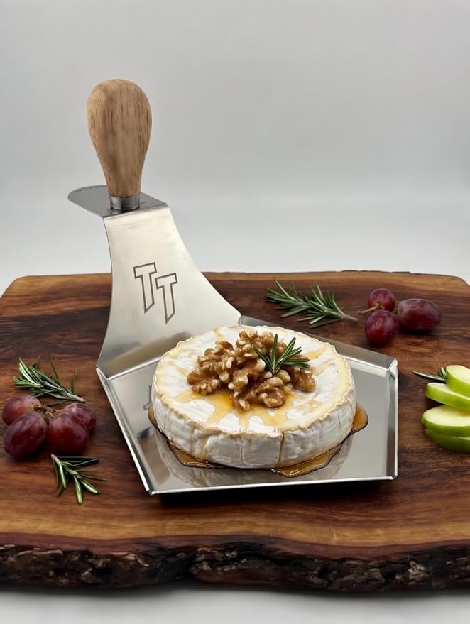 Brie Cheese Platter with Serving Knife I Easily Smoke Brie Cheese I Perfect for Smoker, Grill, & Oven I Dishwasher Safe I Made in USA I 1 Platter