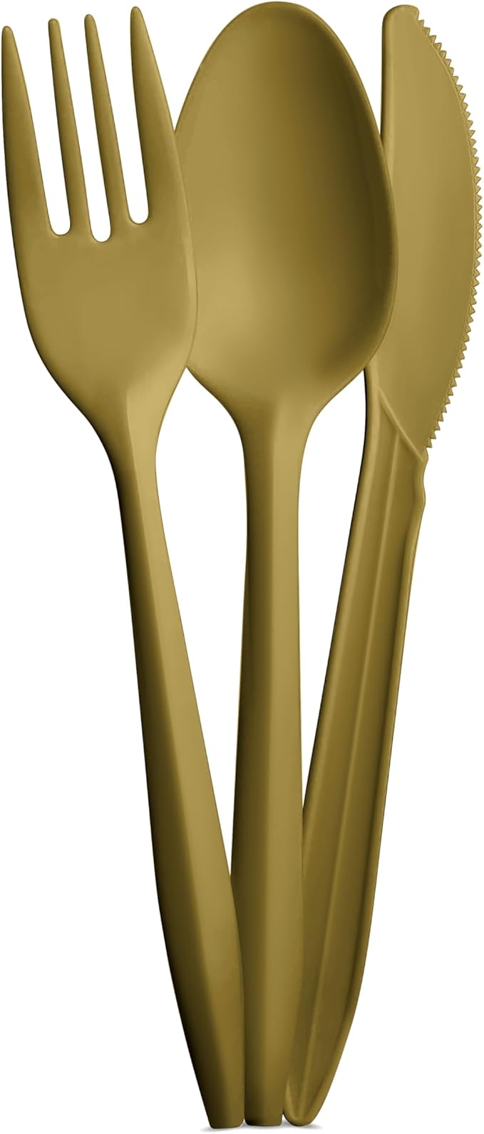 1000 Count Gold Silverware Set, 334 Forks, 333 Spoons, 333 Knives, Medium Weight BPA Free Disposable Plastic Cutlery Set, Bulk Combo Pack Flatware Set for Party Supplies