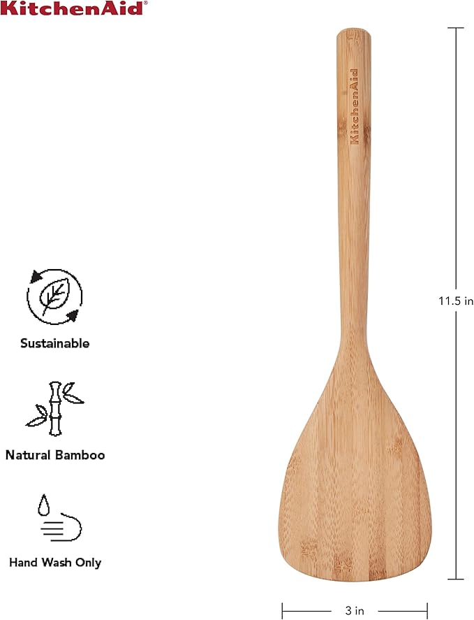 KitchenAid Universal Bamboo Short Turner, One size, Wood