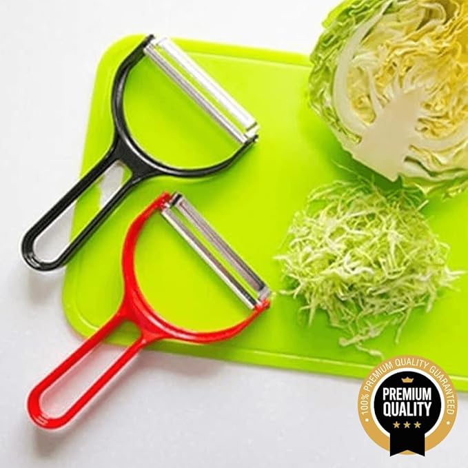 JapanBargain 3000, Japanese Peeler for Vegetable Fruit zucchini Potato, Wide Cabbage Peeler, Made in Japan, Assorted Color, 2-Pack