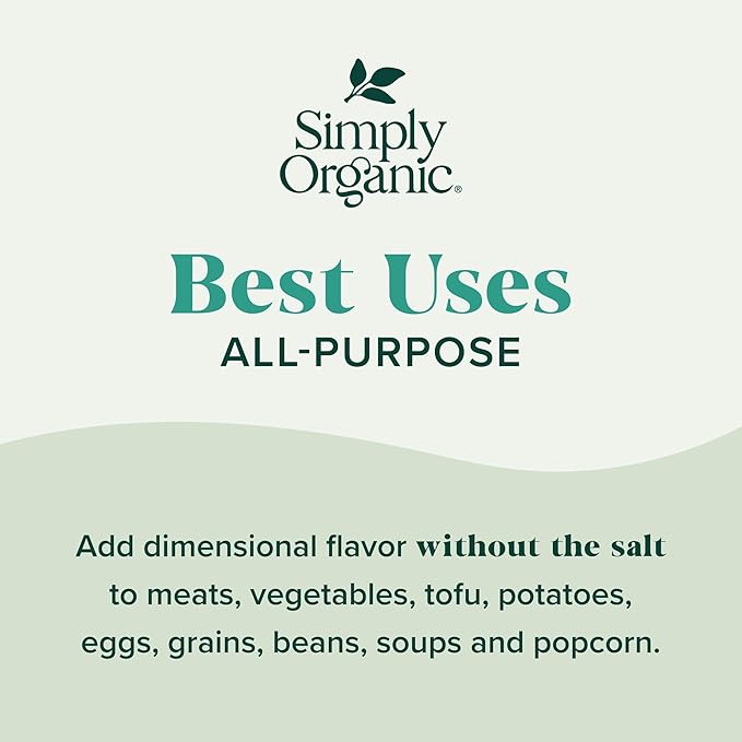 Simply Organic All-Purpose Seasoning Blend, 2.08 Ounce Jar, Great on Chicken, Steak, Beef and More
