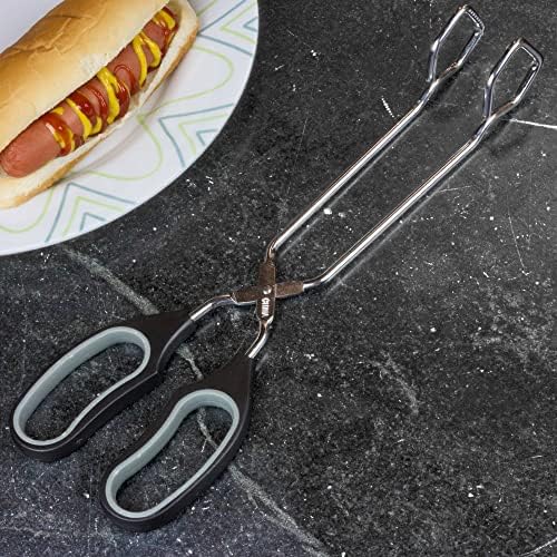 Chef Craft Classic Offset Tongs, 12 inches in length, Black