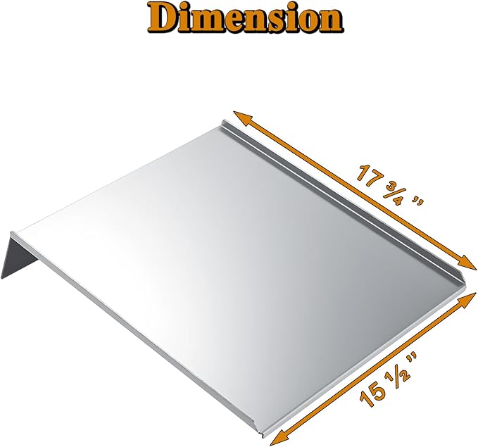 BCA777 TFB38TCA Drip Pan Grill Replacement Parts for Traeger Ridgeland 572 Renegade Pro Heartland Lonestar 20 Pro 20 Drip Tray TFB38TOD TFB52QPB TFB52PUD TFB57QCE TFB52QCC Grease Drain Pan Heat Baffle