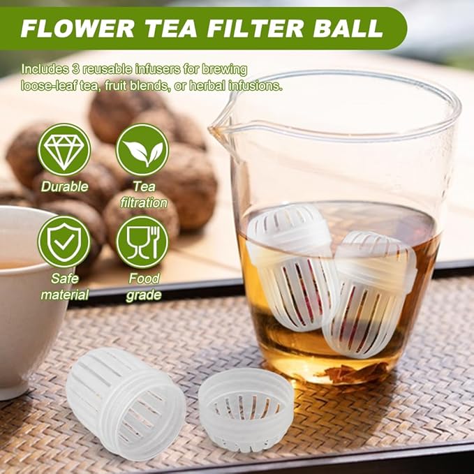 3 Pcs Fruit Infuser Insert, Tea Infuser Replacement for Wide Mouth Bottles, Strainer Ball Diffuser Basket for Loose Leaf Tea/Coffee/Fruit, Compatible with St-anley/Hy-dro Flask Wide Mouth Bottles