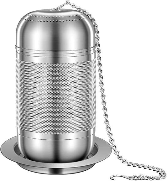 316 Stainless Steel Tea Infuser Reusable Tea Steeper Extra Fine Mesh Tea Infuser Tea Strainer for Loose Leaf Tea Spices and Seasonings (1 Pack - Large)