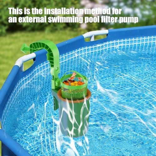 Pool Skimmer Baskets for Small Above Ground Pools, Above Ground Pool Skimmer Wall Mount, Pool Accessories for Trapping Leaves, Hair, Particles, and Floating Debris (Wall-Hung Style)
