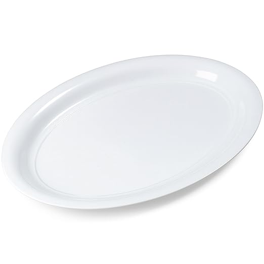 Carlisle FoodService Products Displayware Plastic Catering Platter 21" x 15" White