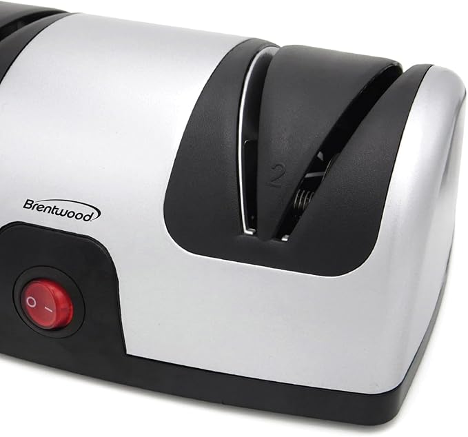 Brentwood TS-1001 2-Stage Electric Knife Sharpener, 9.80in. x 7.20in. x 4.80in.