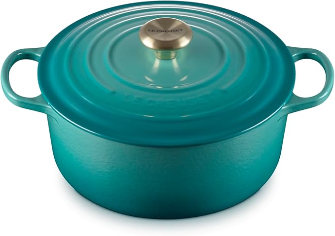 Le Creuset Enameled Cast Iron Signature Round Dutch Oven, 5.5 qt., Riviera