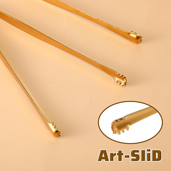 2pcs Egg Chalaza Removal Tool, Stainless Steel Toothed Egg Chalaza Remover Eggshell Fragment Remover Kitchen Tongs for Cooking Bakers Chefs (Gold)