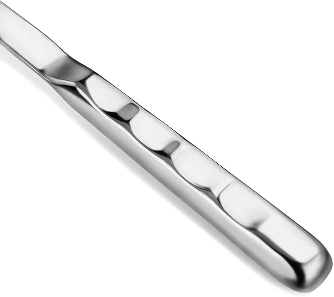 New Star Foodservice Hollow Handle Notched Serving Spoon (Silver, Cake Server (11-Inch))