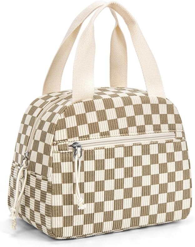 Lunch Bag for Women, Corduroy Large Insulated Lunch Box