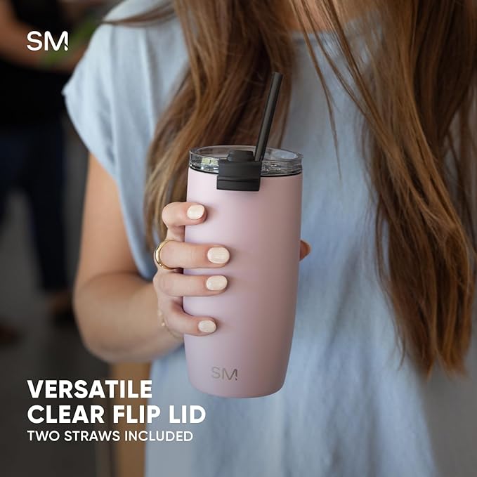 Simple Modern Voyager Tumbler with Flip Lid | Travel Coffee Mug | Insulated Stainless Steel Cold Brew Iced or Hot Coffee Cup | Gifts for Women Men Her Him | 16oz, Dreamscape