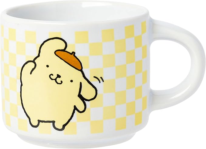 Silver Buffalo Sanrio Hello Kitty and Friends Featuring Keroppi, My Melody, and Pompompurin 4 Pack Ceramic Espresso Cup Set, 3 Ounces
