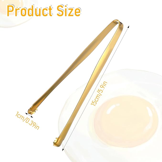 2 Pack Egg Chalaza Remover Tongs, Toothed Design Eggshell Fragment Remover Tool Stainless Steel Multipurpose Kitchen Utensil for Baking Cooking Pastry Chefs