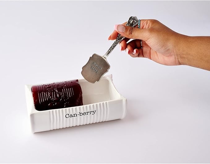Mud Pie Can-Berry Ceramic Cranberry Serving Dish and Spatula Set