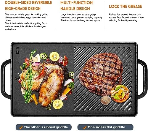 GGC Cast Iron Reversible Griddle