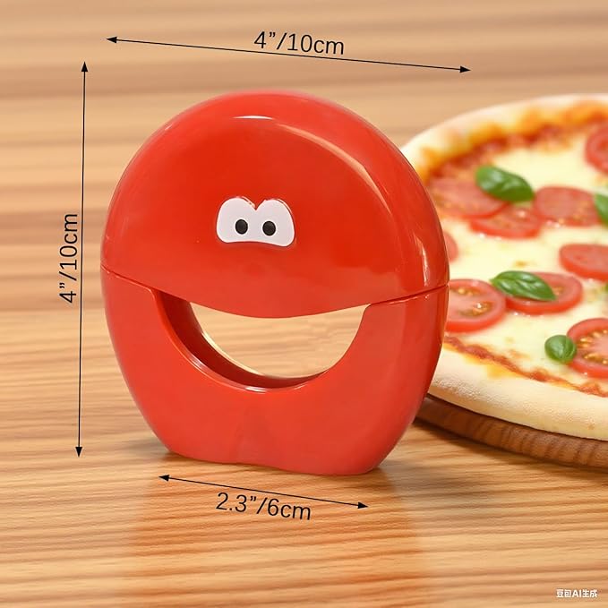 Pizza Cutter Wheel with Cover, Stainless Pizza Cutter, Sharp & Easy to clean, Dishwasher Safe for Kitchen(Red)