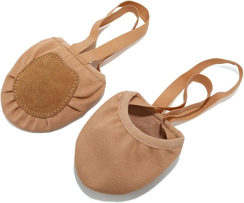 HROYL Women Half Sole Dance Shoes Turners Ballet Shoes Lyrical Dance Shoes