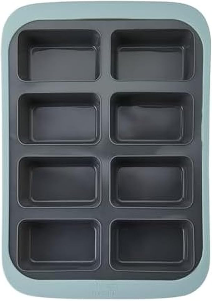 Chicago Metallic 8-Cup Silicone Loaf Pan, 9x5 -Inch Nonstick Bakeware with Wire-Reinforced Rim, BPA-Free Food-Grade Silicone, Oven Safe to 428°F, Dishwasher Safe, Easy Bread Release