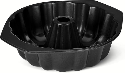 Amazon Basics Nonstick Bundt Pan, Dishwasher and Oven-Safe, 10 inch, Black