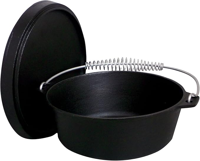 King Kooker 16 Qt. Seasoned Cast Iron Dutch Oven with Cast Iron Lid, Black (CI16SA)