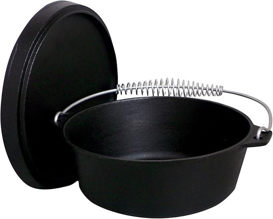 King Kooker 16 Qt. Seasoned Cast Iron Dutch Oven with Cast Iron Lid, Black (CI16SA)