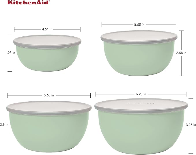 KitchenAid Prep Bowls with Lids, Set of 4