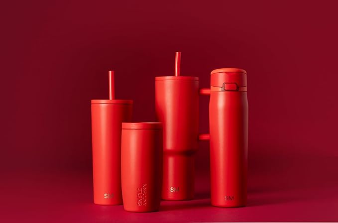Simple Modern Voyager Tumbler with Flip Lid | Travel Coffee Mug | Insulated Stainless Steel Cold Brew Iced or Hot Coffee Cup | Gifts for Women Men Her Him | 16oz, Saffron