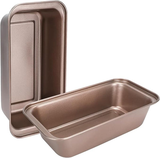 2pack Loaf Pan, 10inch Banana Bread Pan, Non-Stick Banana Bread Pan, Stackable Bread Pans for Homemade Bread, 10x5inch Small Bread Pans for Baking