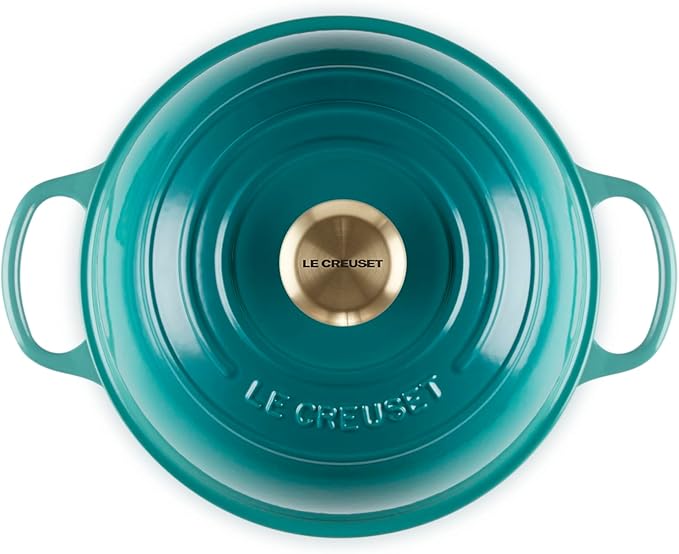 Le Creuset Enameled Cast Iron Signature Round Bread Oven, 9.5 inch, Riviera