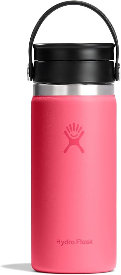 Hydro Flask Flex Sip Coffee Tumbler – Insulated Stainless Steel, Non Spill, Leak Proof Travel Coffee Cup 16 Oz Popstar Pink