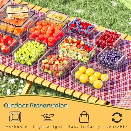 50 PCS Food Storage Containers with Lids Airtight (25 Lids & 25 Containers)