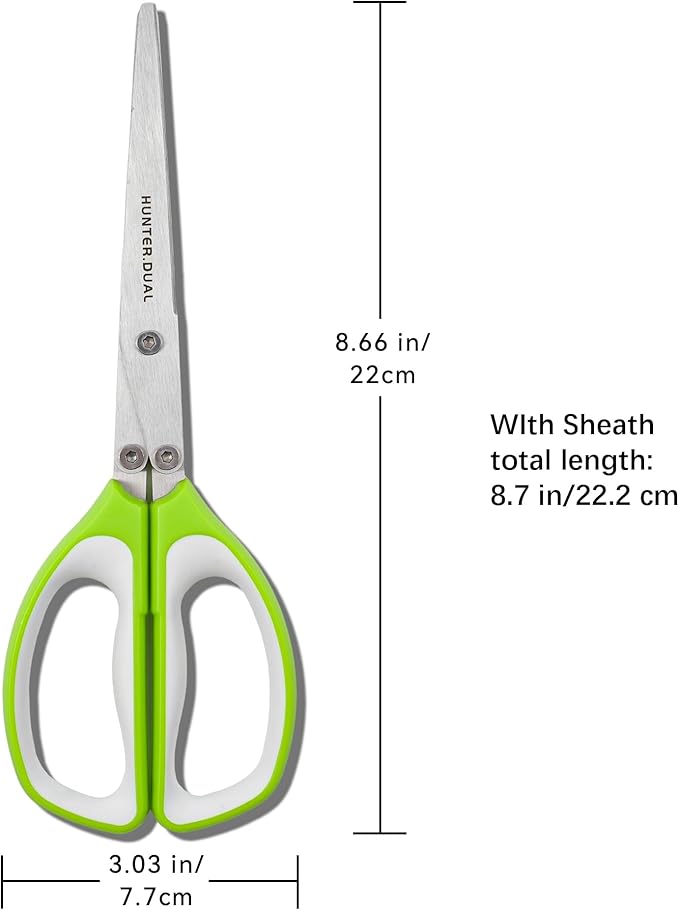 5 Blades Herb Scissors - Professional Kitchen Shears with Safety Cover for Cutting Green Onions, Fresh Herbs, Vegetables & Salad Food Prep, Must-Have Cooking Gadgets, Dishwasher Safe