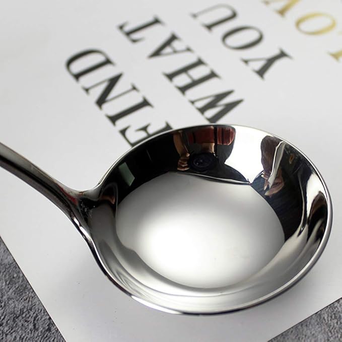 7.6'' Gravy Ladle Sauce Soup Spoon Heavy Duty 18/10 Stainless Steel for Small Dishes (2 pcs)